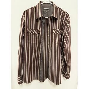 Johnston and Murphy Brown Button Down Slim Fit Large